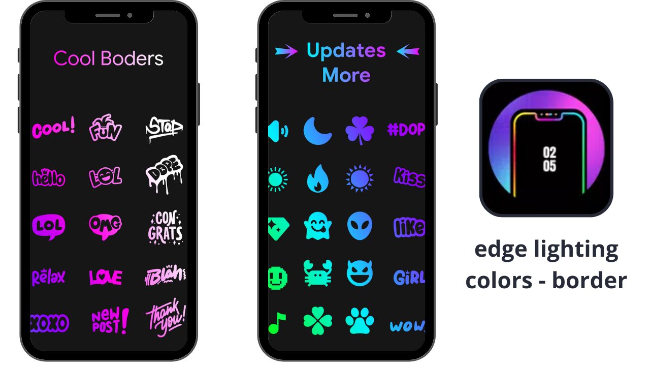 تحميل تطبيق تغيير شكل الاشعارات edge lighting colors - border للاندرويد والايفون اخر اصدار مجانا