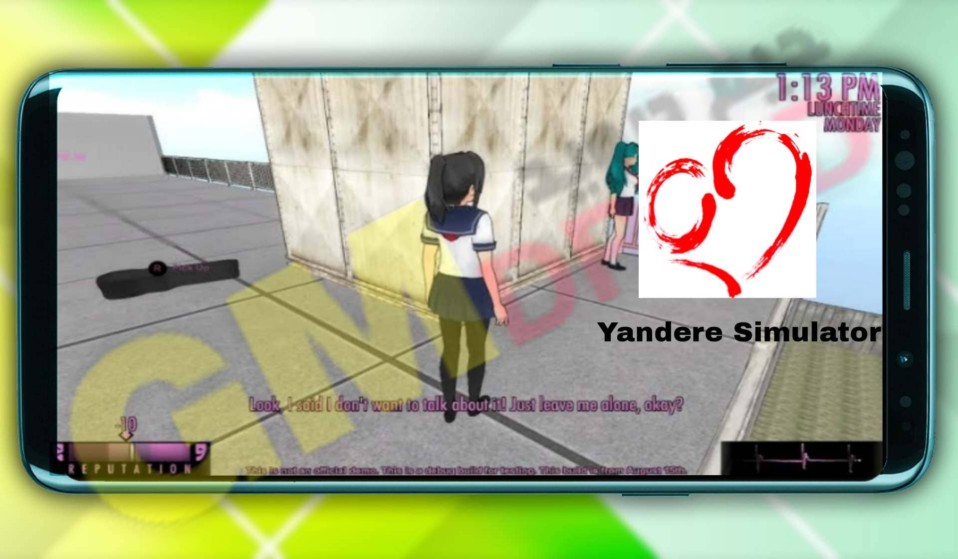 تحميل لعبة يانديري سمليتر للجوال yandere simulator apk مهكرة للايفون والاندرويد من ميديا فاير
